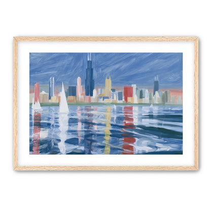 Sailboats before the skyline