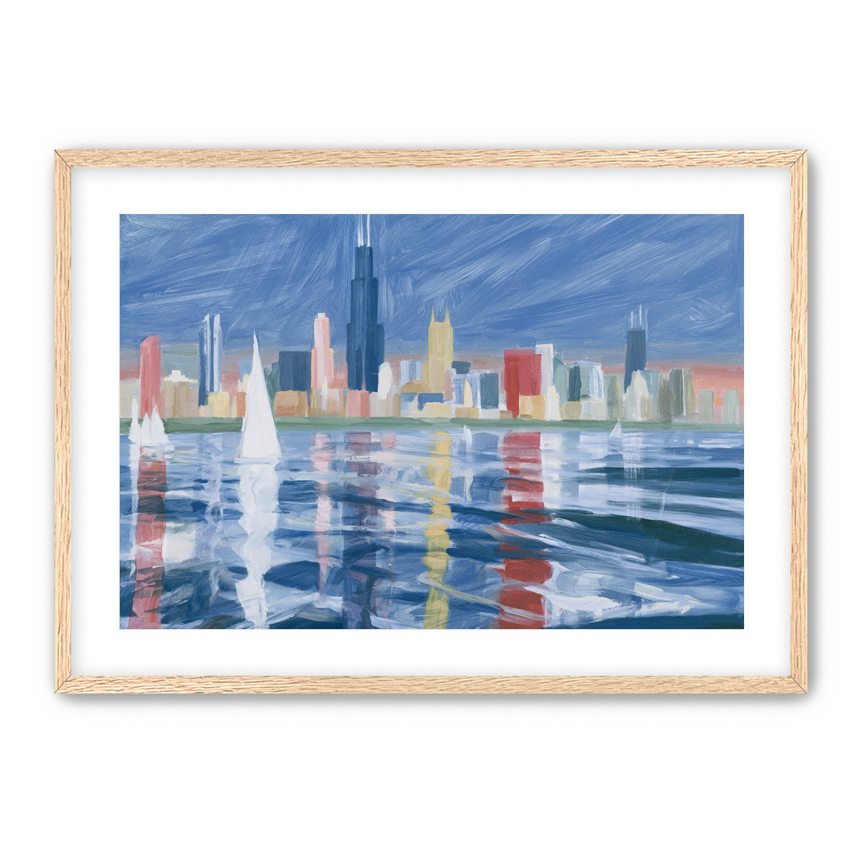 Sailboats before the skyline