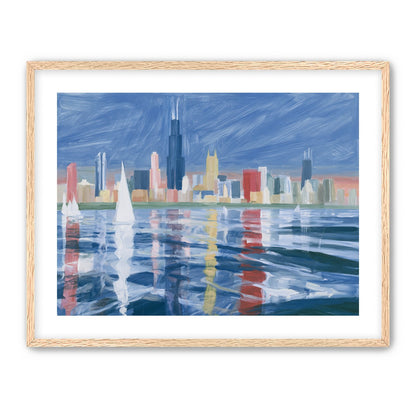 Sailboats before the skyline