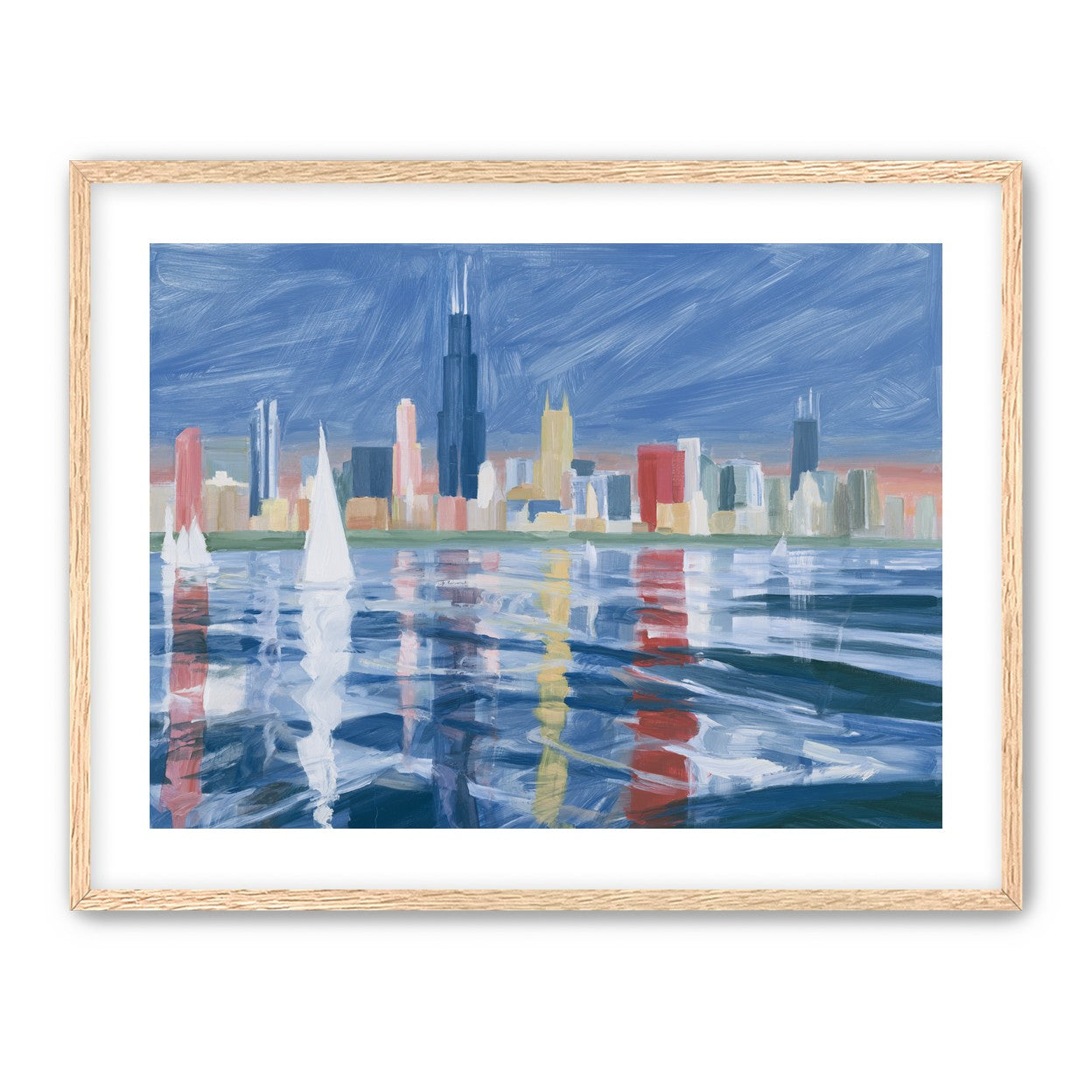 Sailboats before the skyline