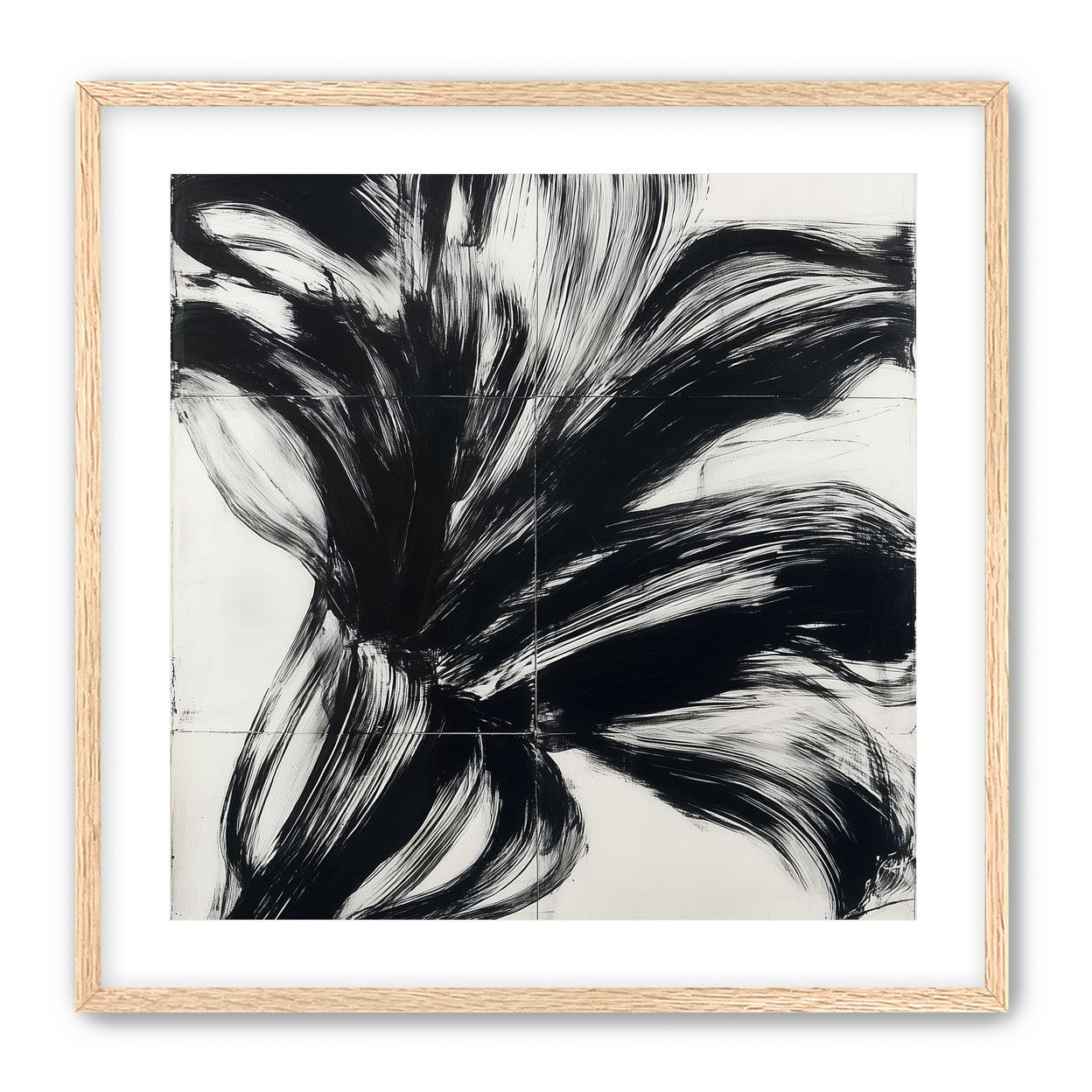 Black surge on white grid