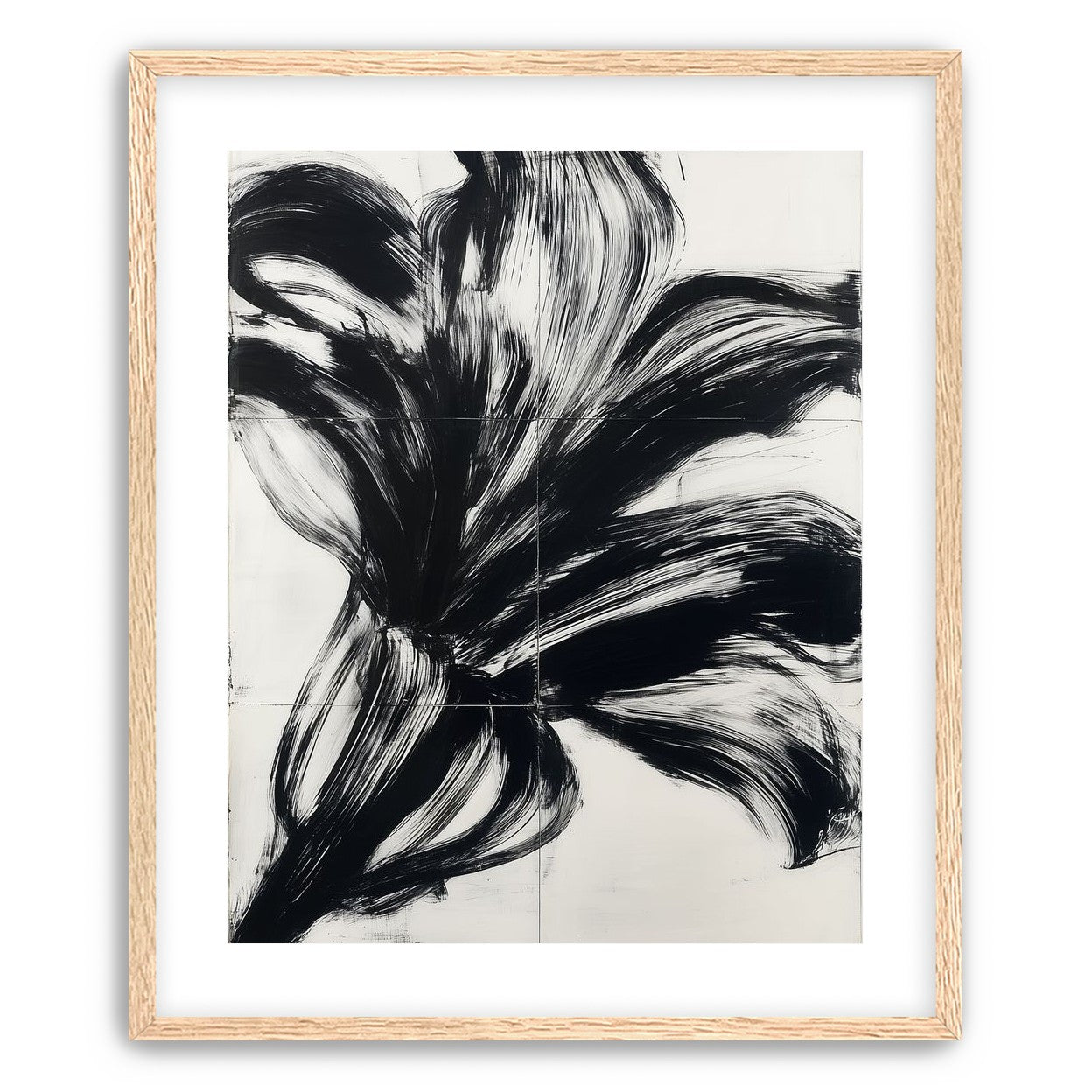 Black surge on white grid