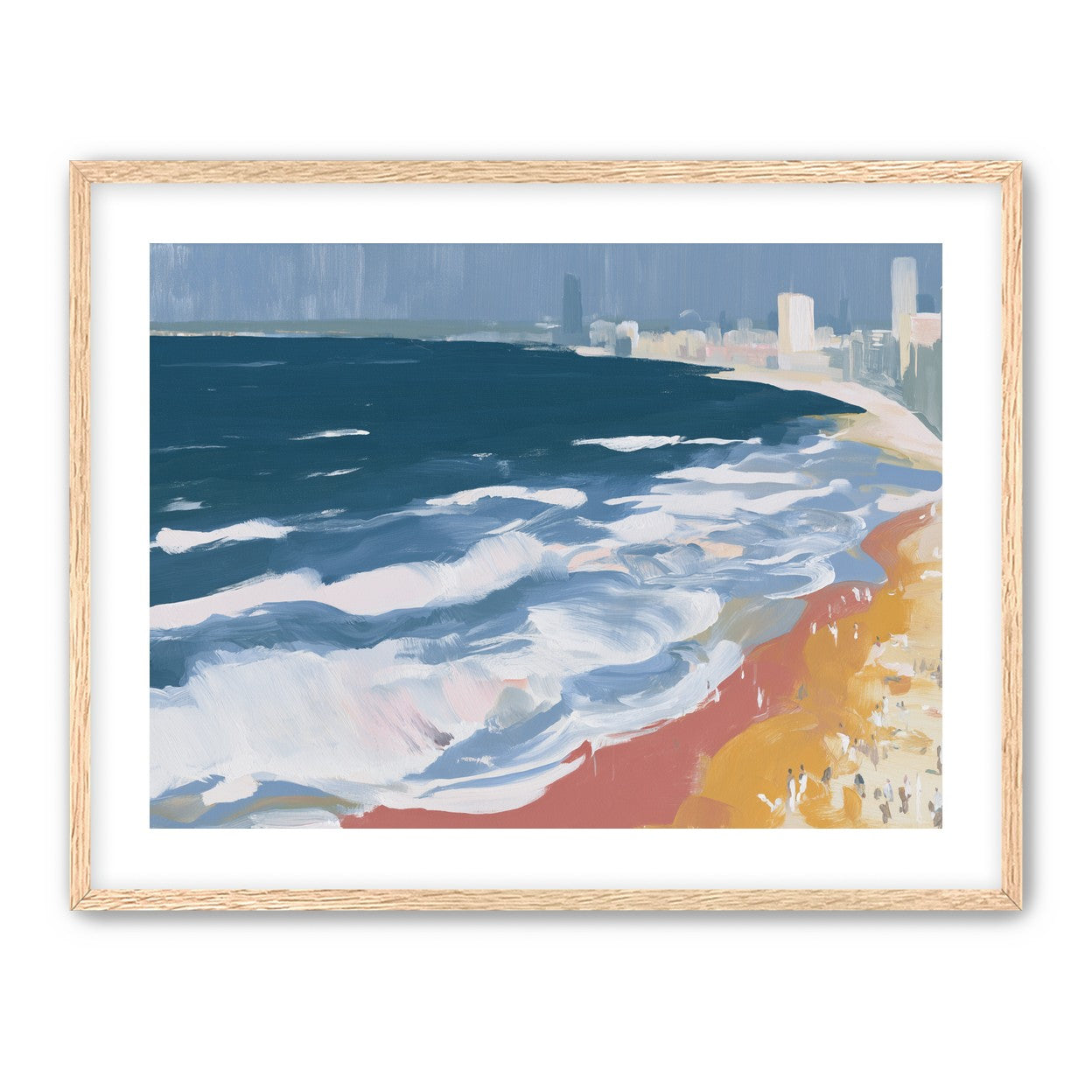 White surf along the city beach