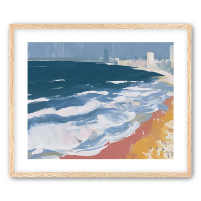 White surf along the city beach