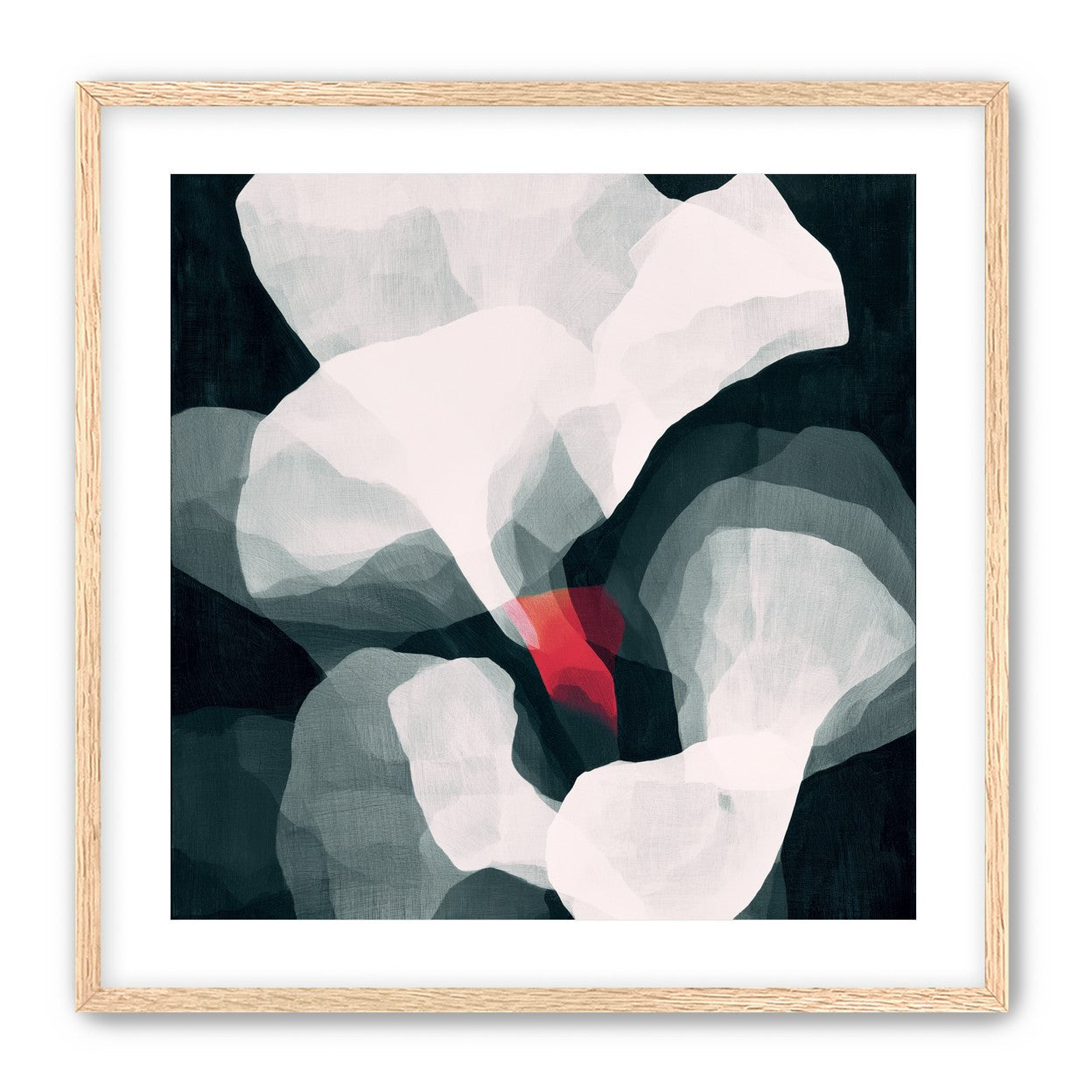 Red wedge among pale layers