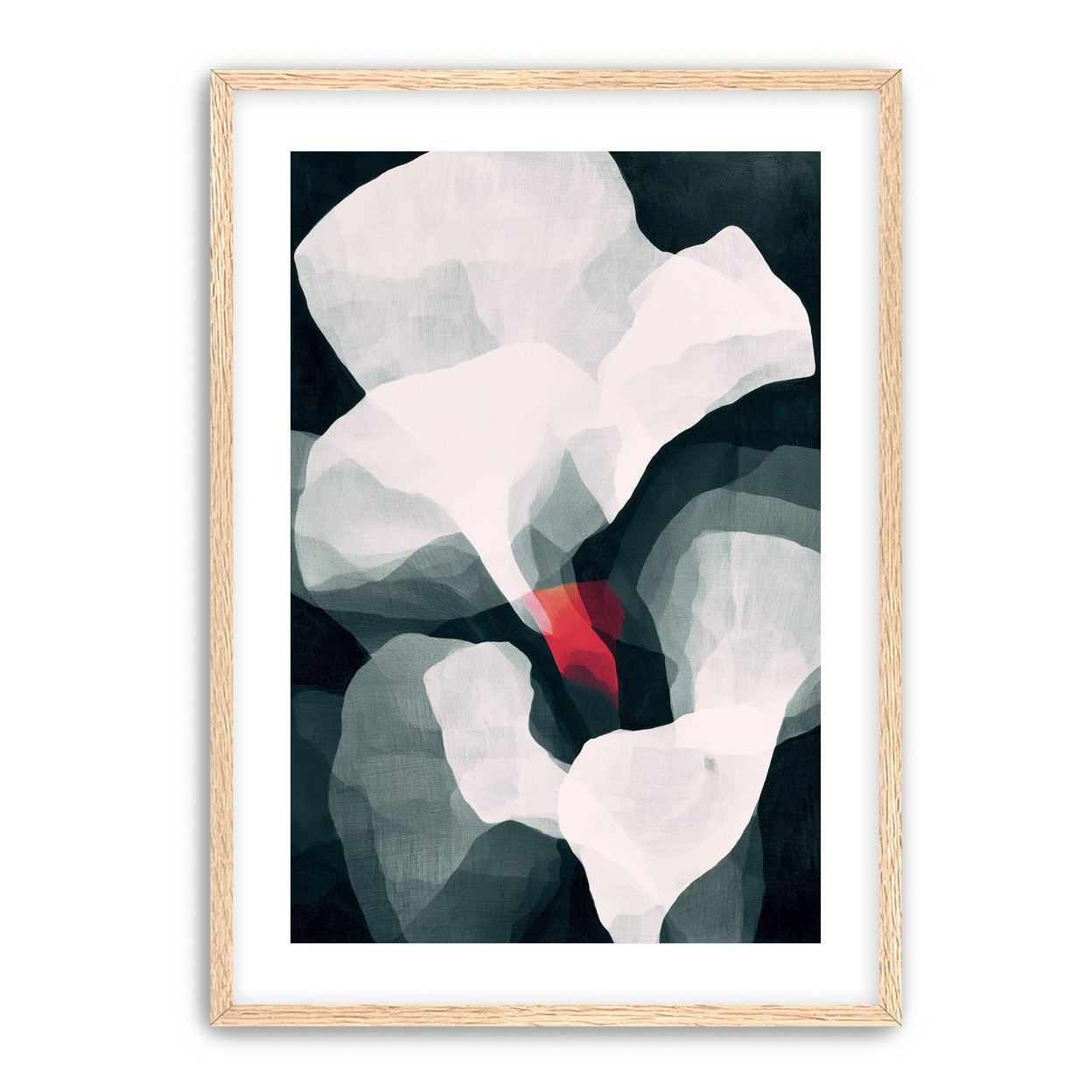 Red wedge among pale layers