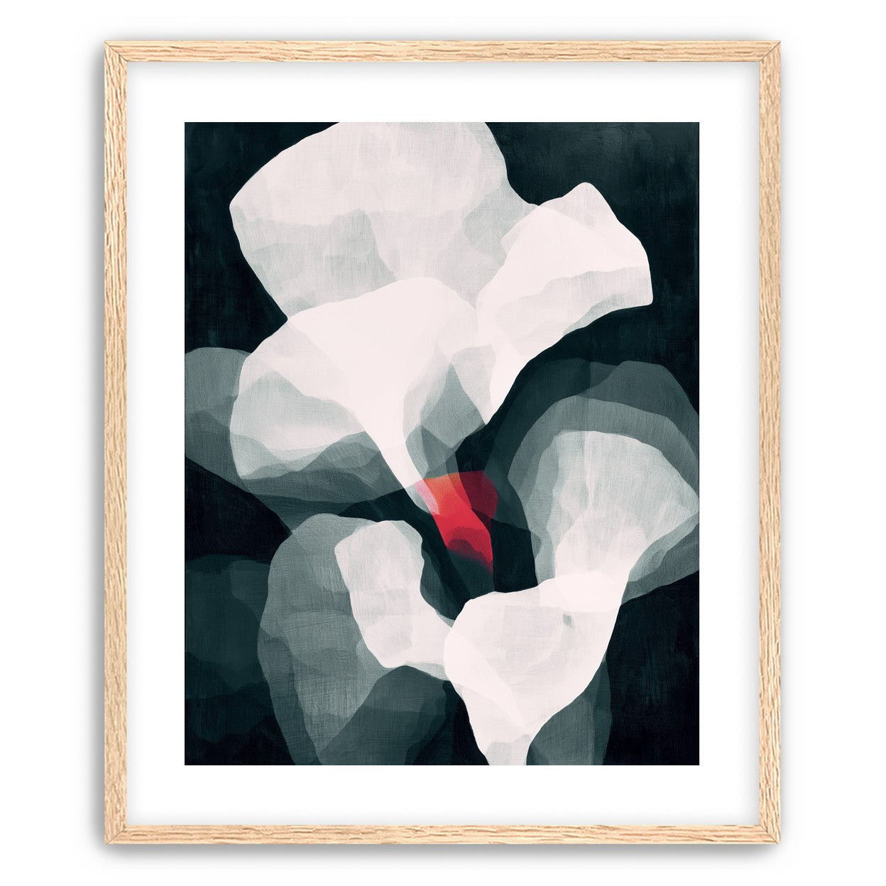 Red wedge among pale layers