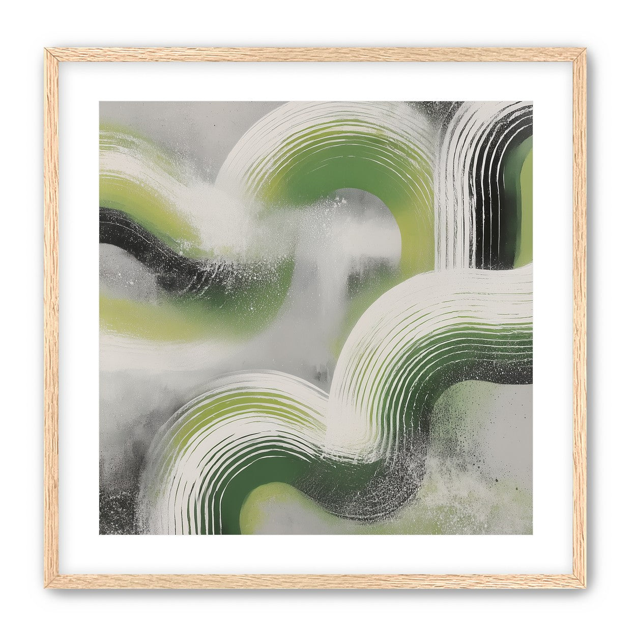 White arcs in green haze