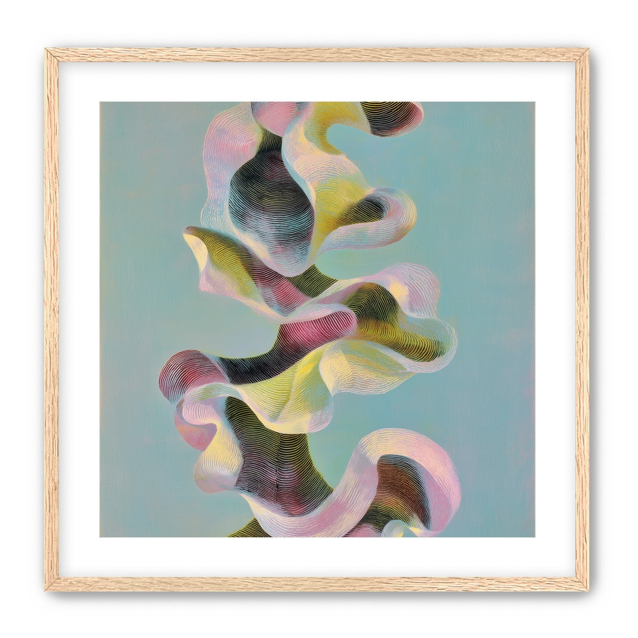 Folded ribbons in suspension