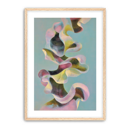 Folded ribbons in suspension