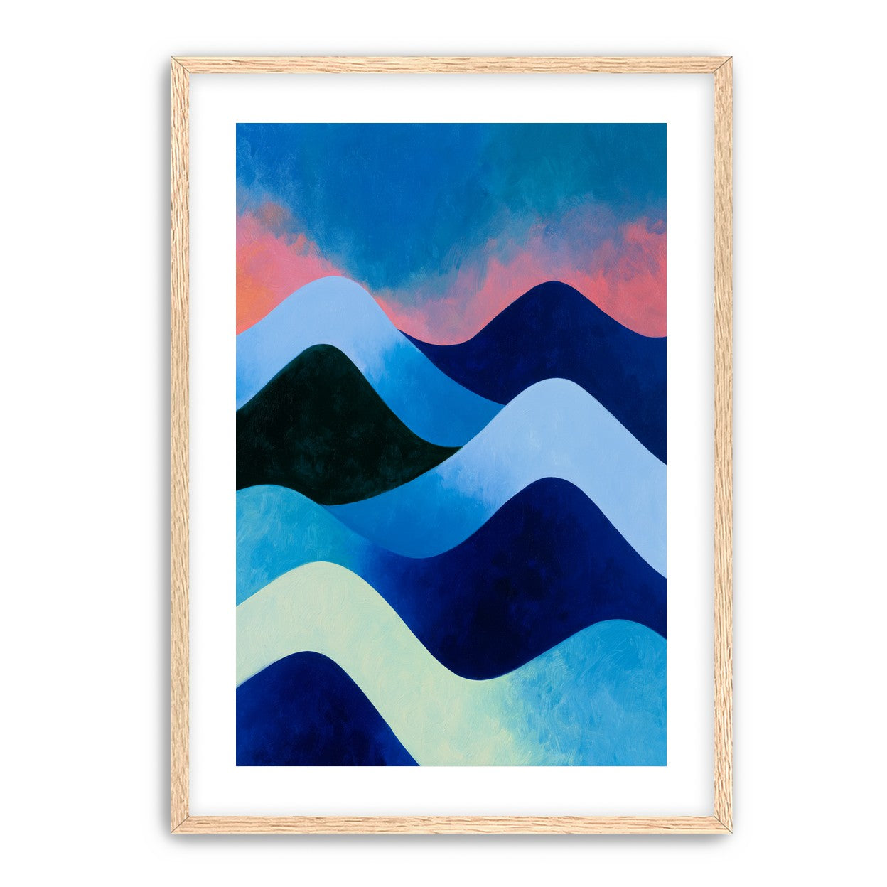Layered blue hills at dusk