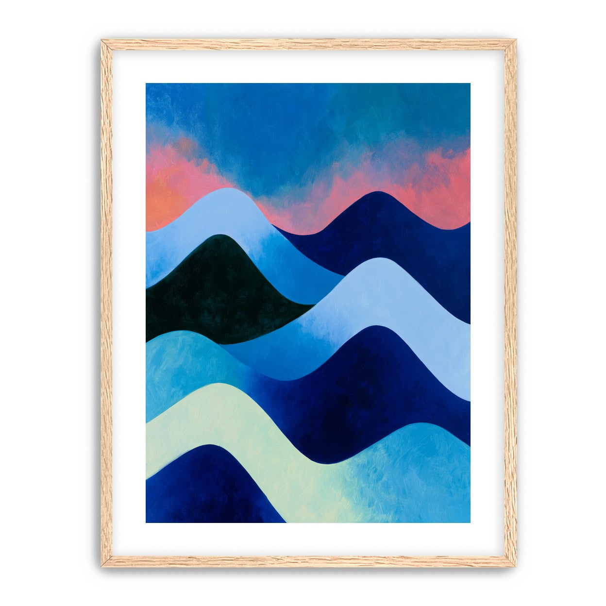 Layered blue hills at dusk