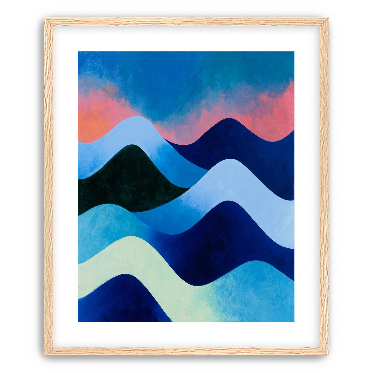 Layered blue hills at dusk