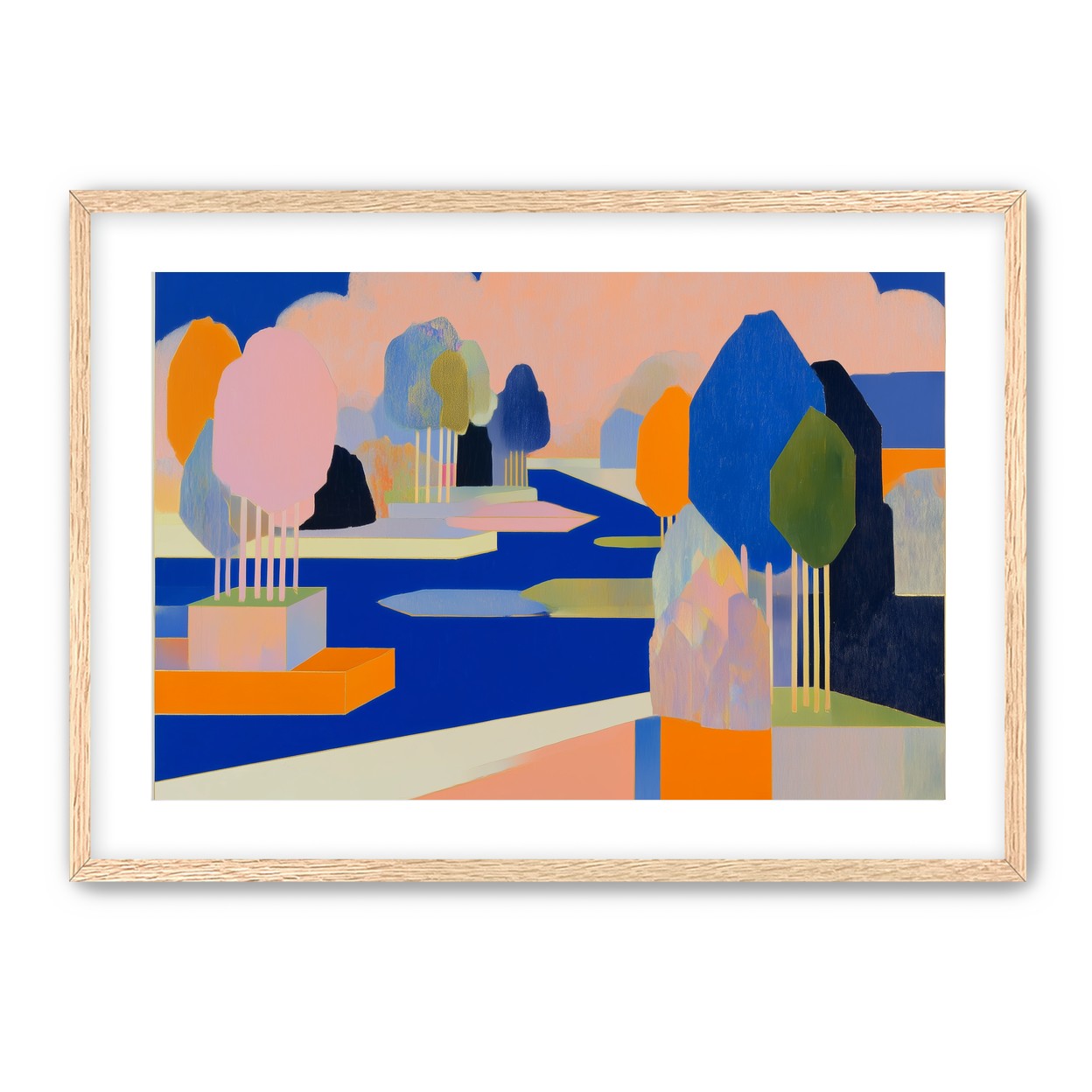 Trees among the blue bends