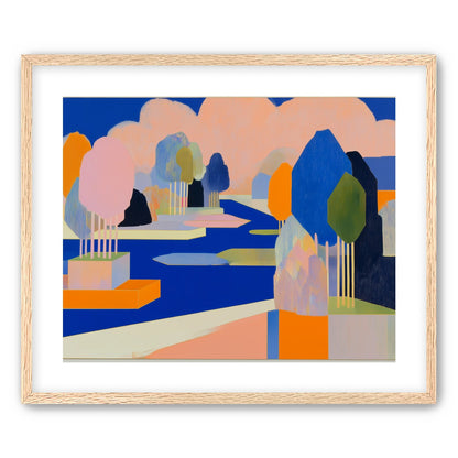 Trees among the blue bends