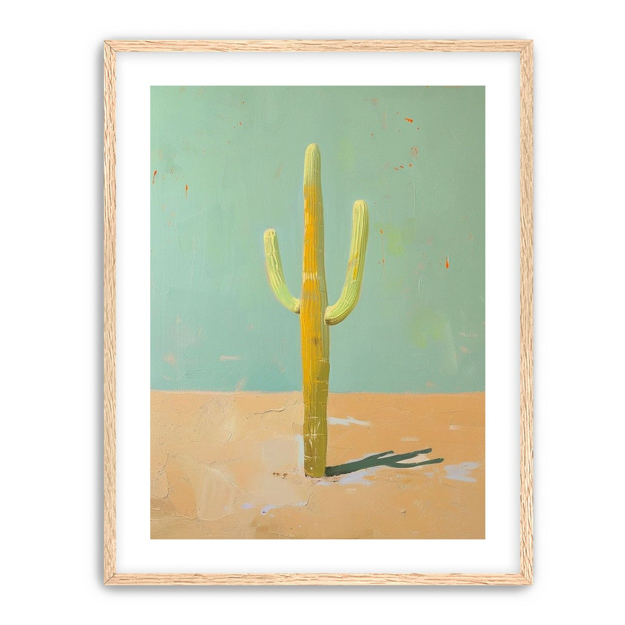 Saguaro beneath a pale sky