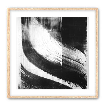 Scraped arcs in black ink