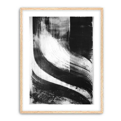 Scraped arcs in black ink