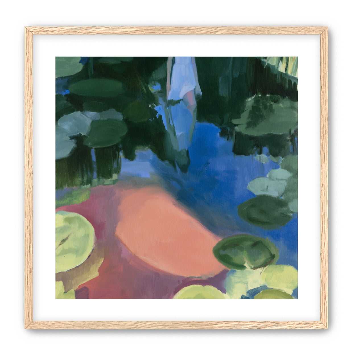 Woman in the lily pond