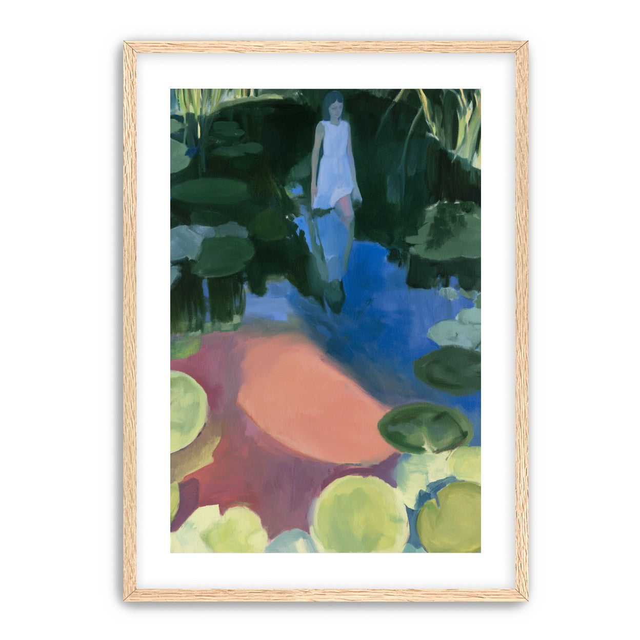Woman in the lily pond