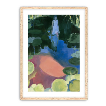 Woman in the lily pond
