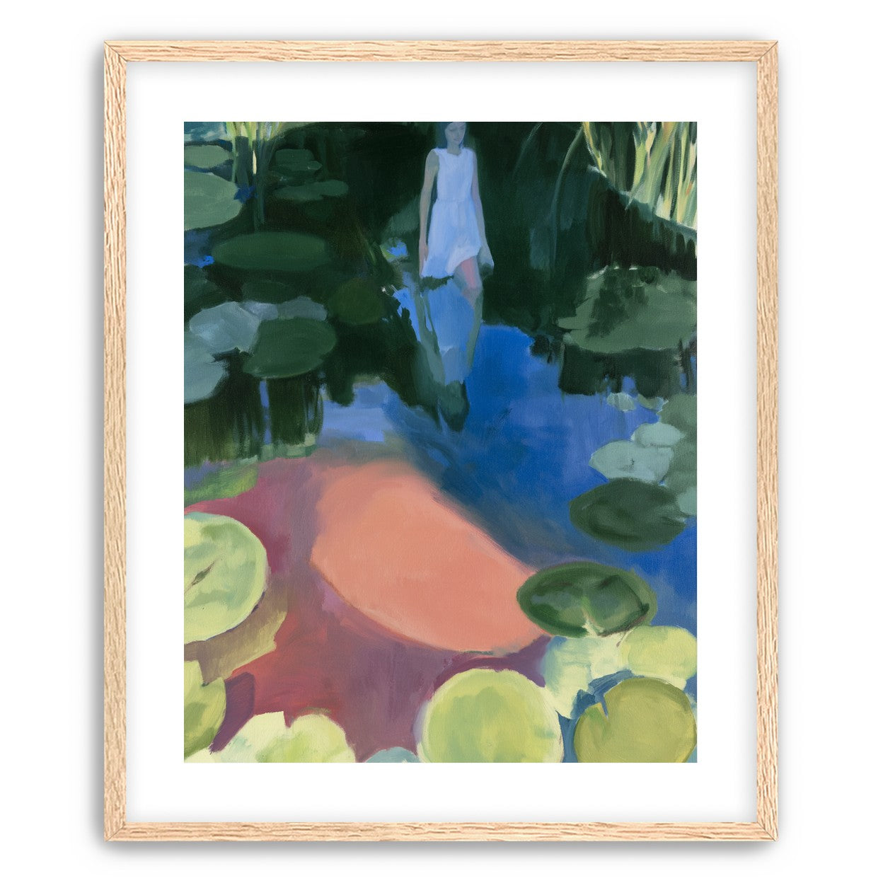 Woman in the lily pond