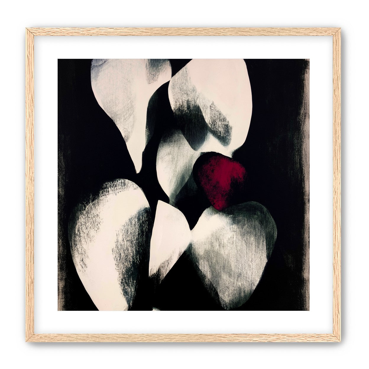 Red petal in shadowed bloom