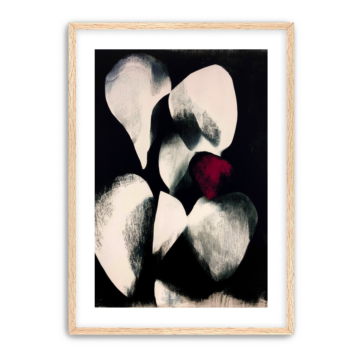 Red petal in shadowed bloom