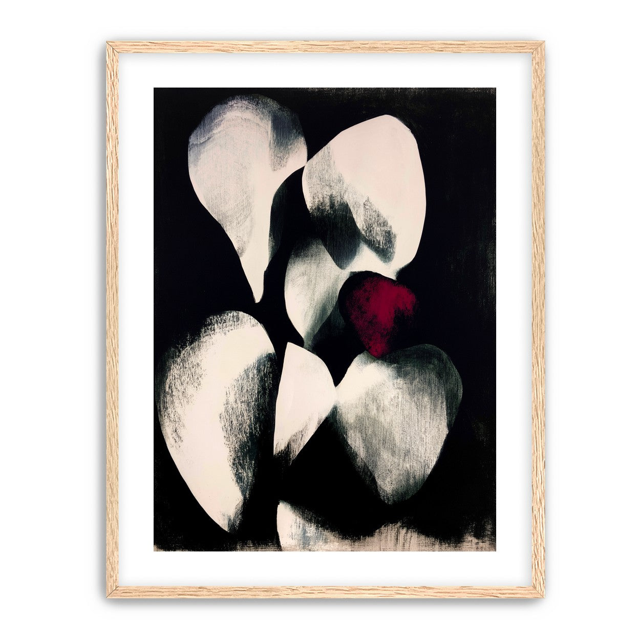 Red petal in shadowed bloom