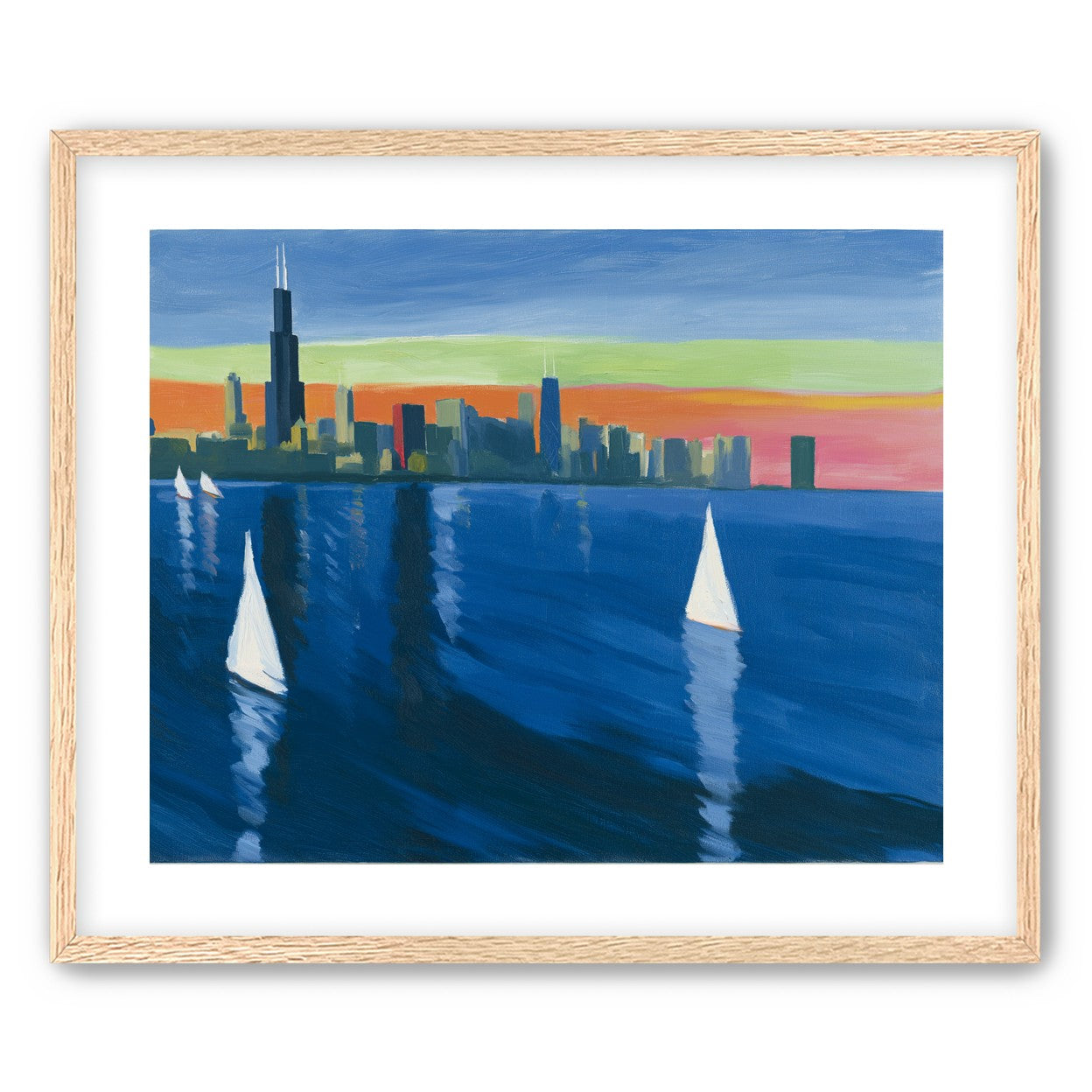 White sails against the skyline