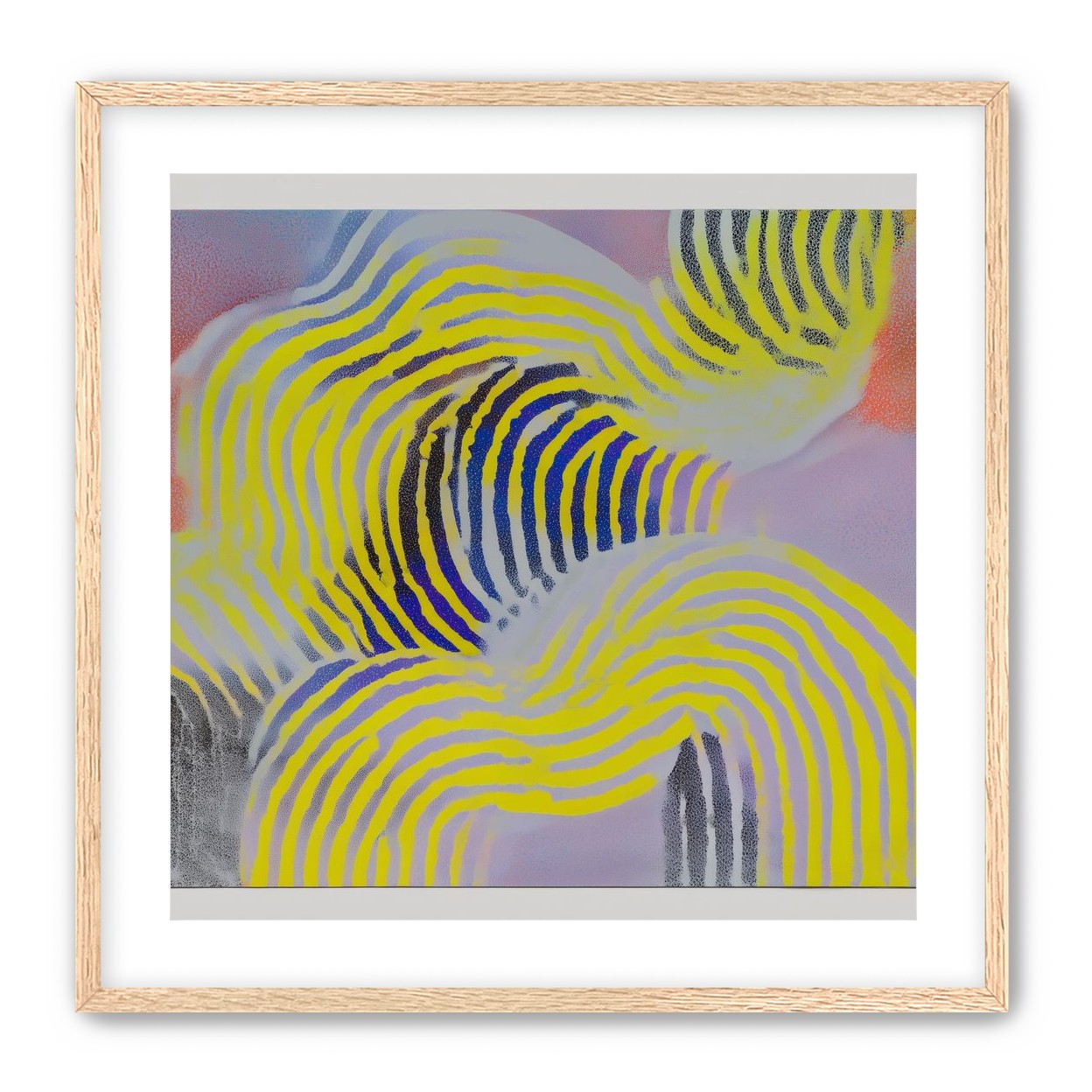 Yellow bends through violet
