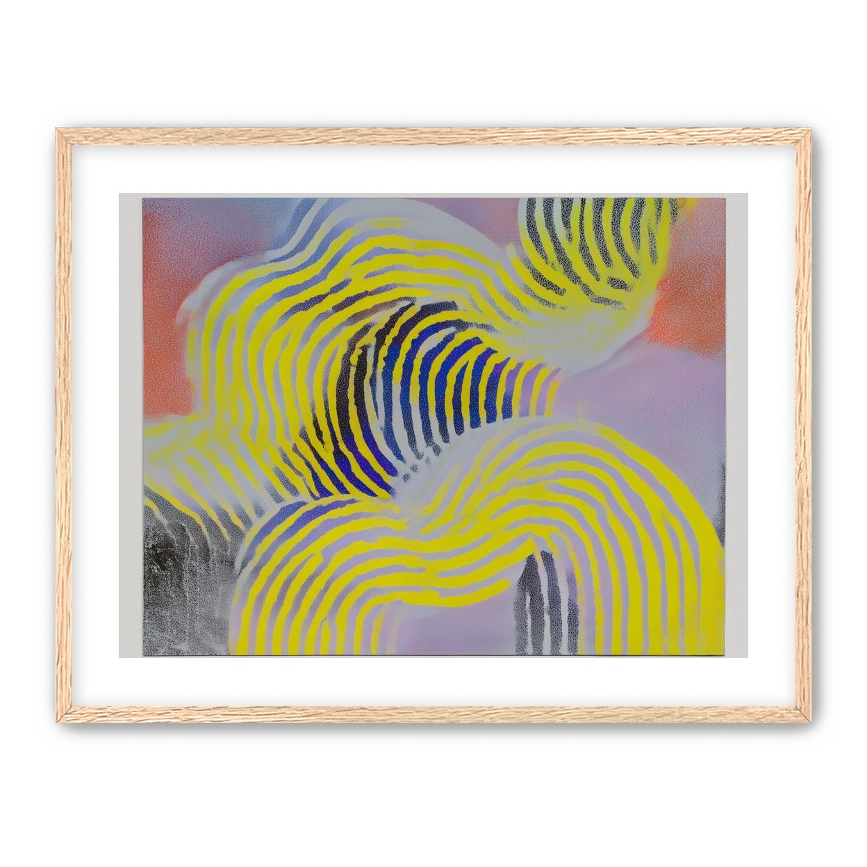 Yellow bends through violet