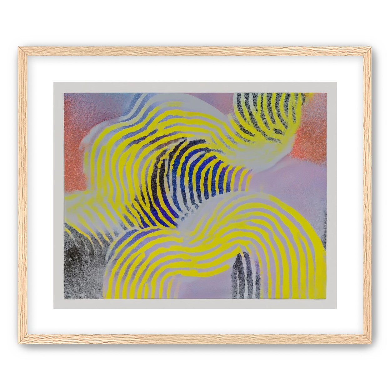 Yellow bends through violet