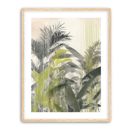 Chartreuse rain through palms