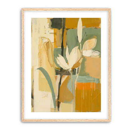 White flower in drifting ochre