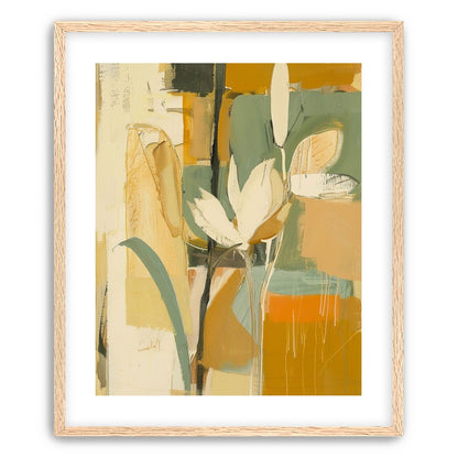 White flower in drifting ochre