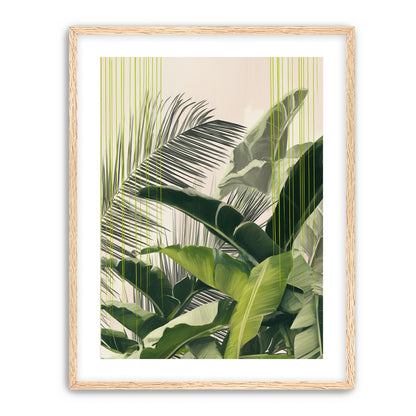 Green drips over palms