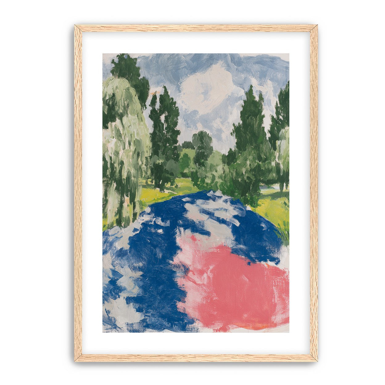 Pink glare on the river
