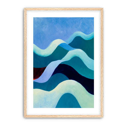 Pale bands across deep blue