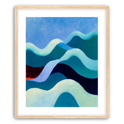 Pale bands across deep blue