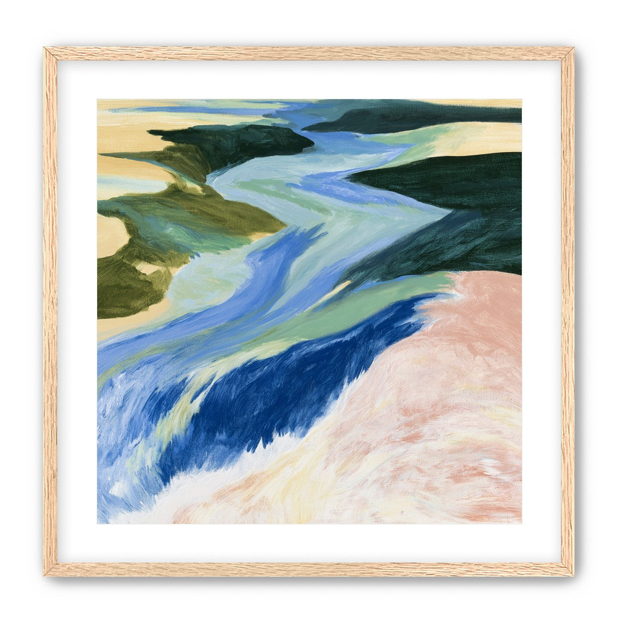 River bends through sandbars