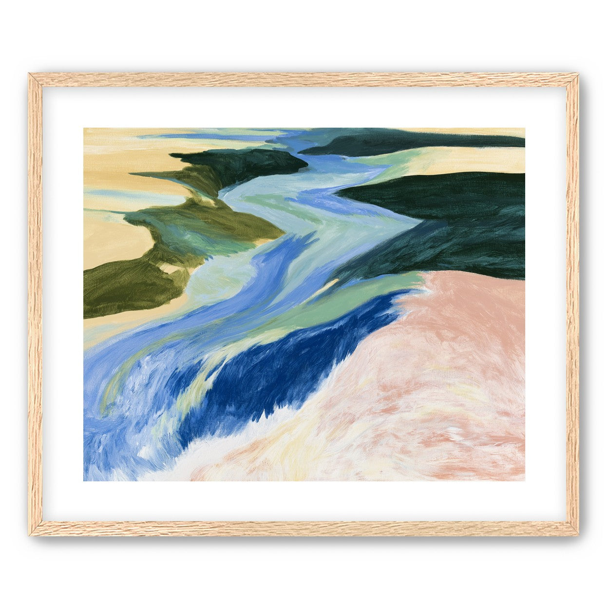 River bends through sandbars