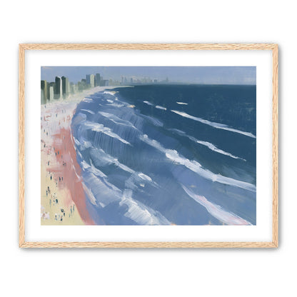 White surf on blue water