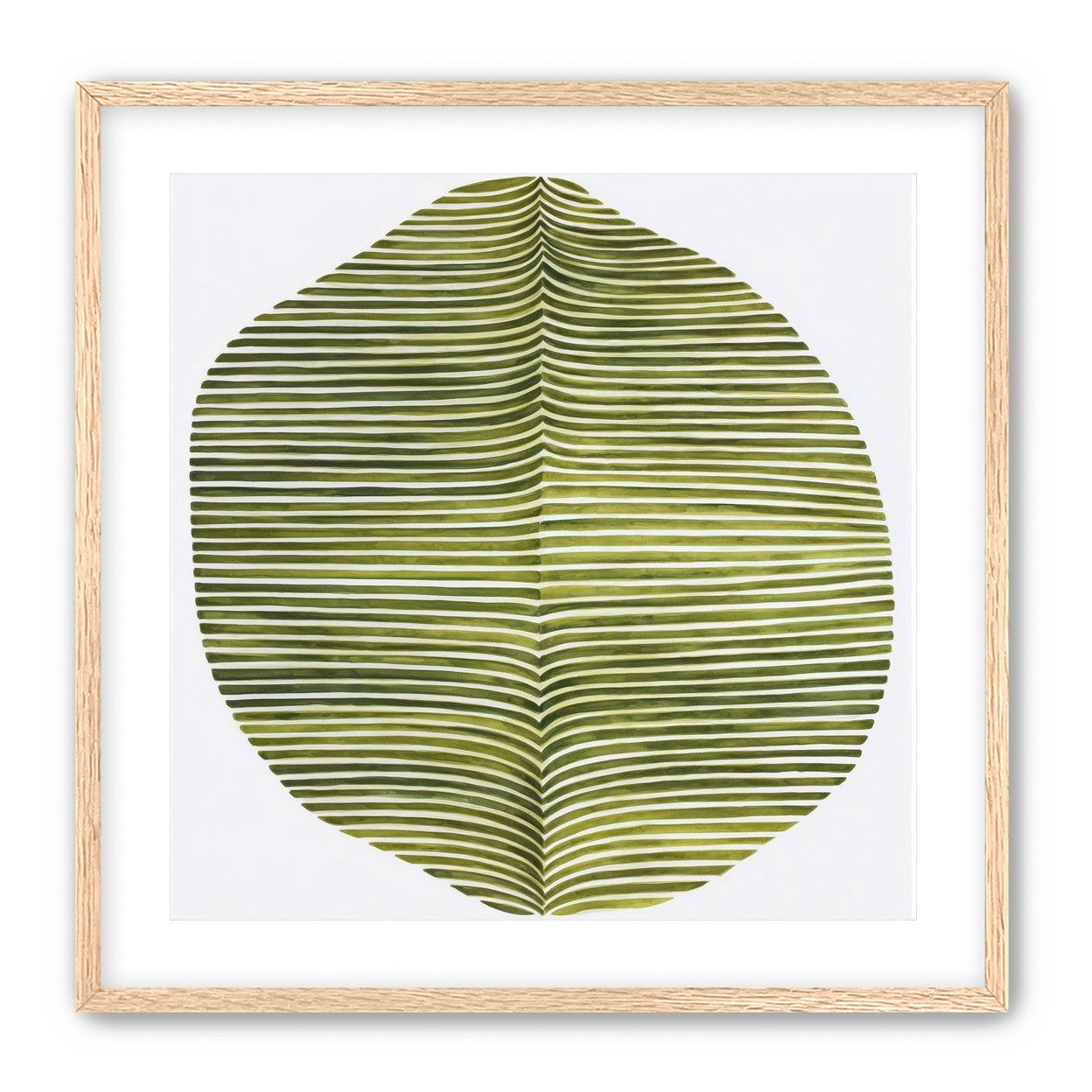 Dark green stripes crease inward
