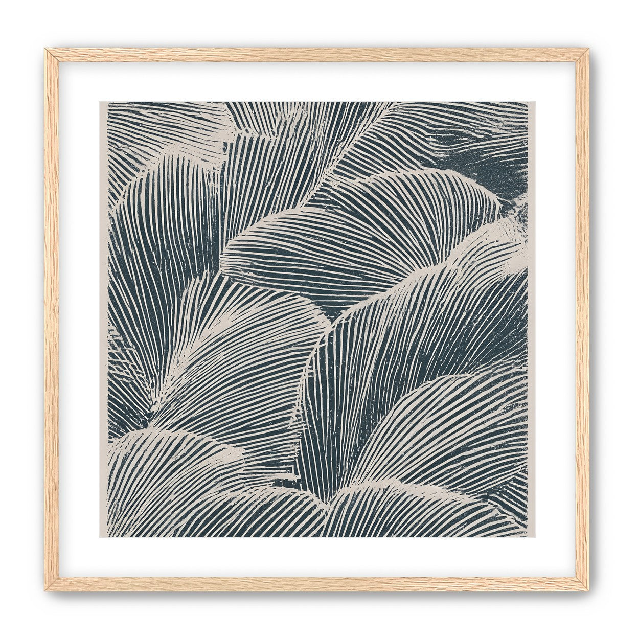 Palm fronds pressed together