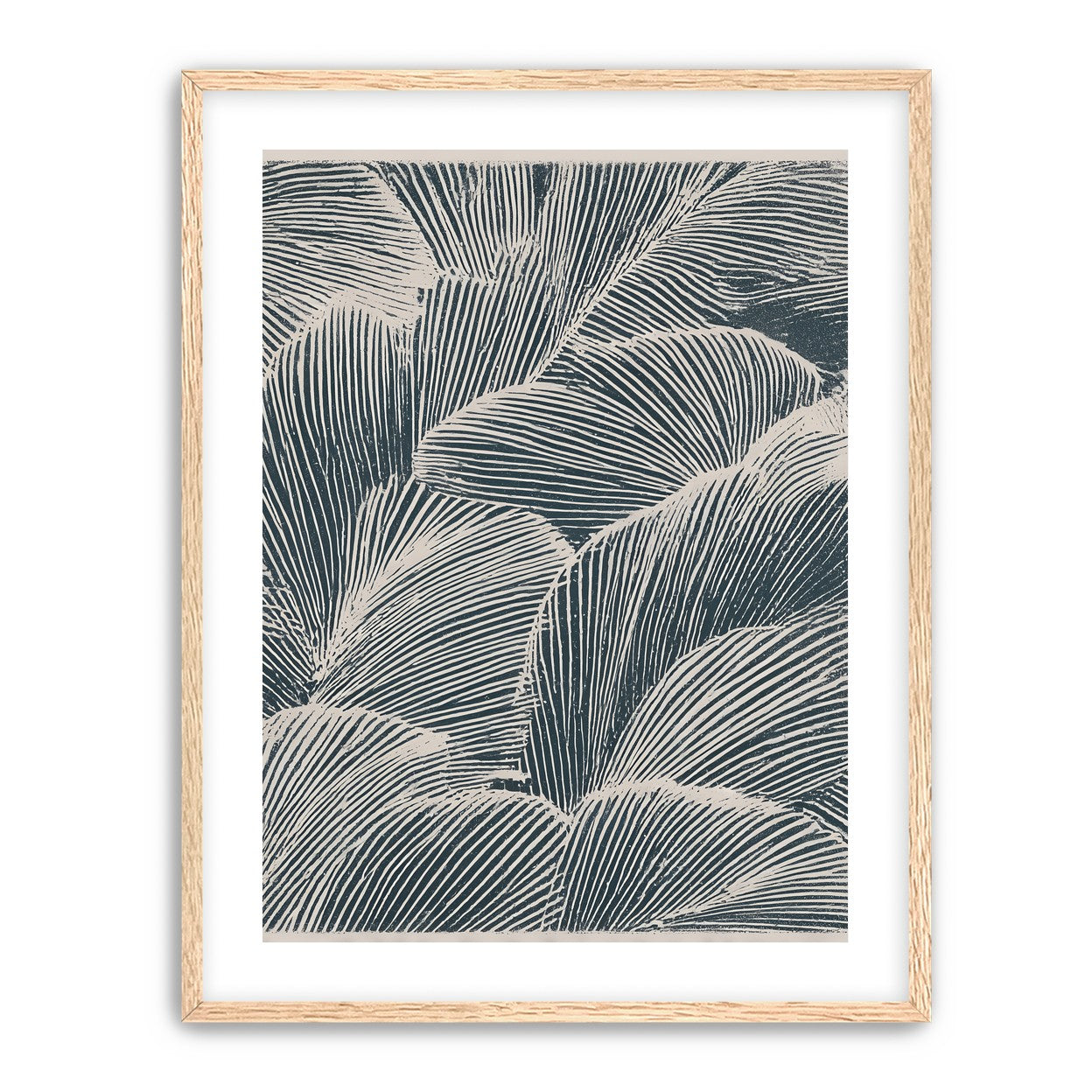 Palm fronds pressed together