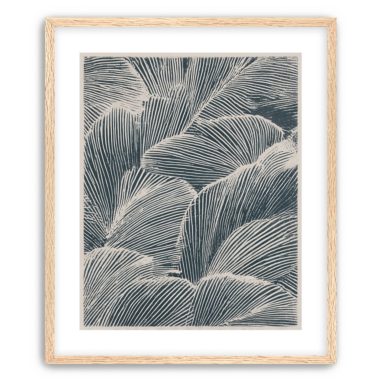Palm fronds pressed together