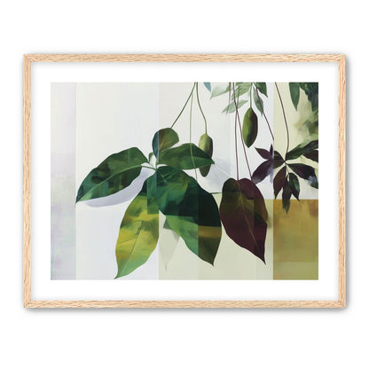 Leaves crossing the pale grid