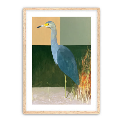 A heron beside the reeds