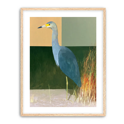 A heron beside the reeds